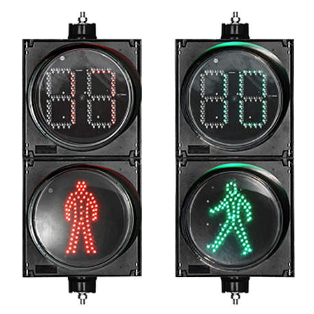 200mm Low Power Pedestrian Traffic Light with Countdown Timer
