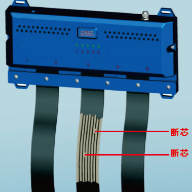 电梯曳引带断芯在线监测装置