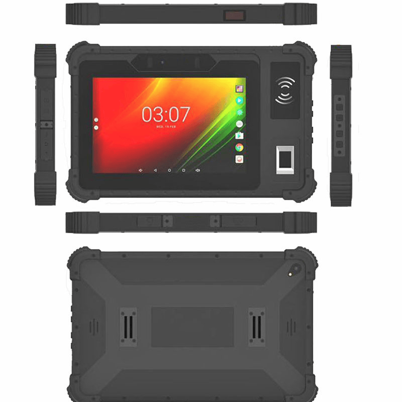 Cheapest Factory 8 '' Android Rugged Tablet Octa-core With GMS 2D Barcode Scanner NFC RJ45 RS232 Port RFID Rugged Tablet PC