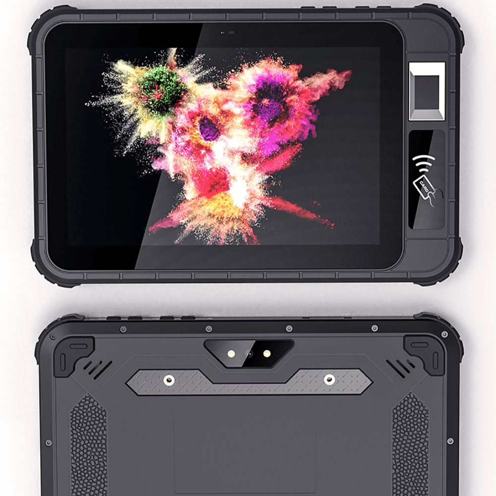 Cheapest Factory 8'' Android Rugged Tablet With GMS NFC FBI Fingerprint UHF RFID 2D Barcode Scanner Waterproof Rugged Tablet PC