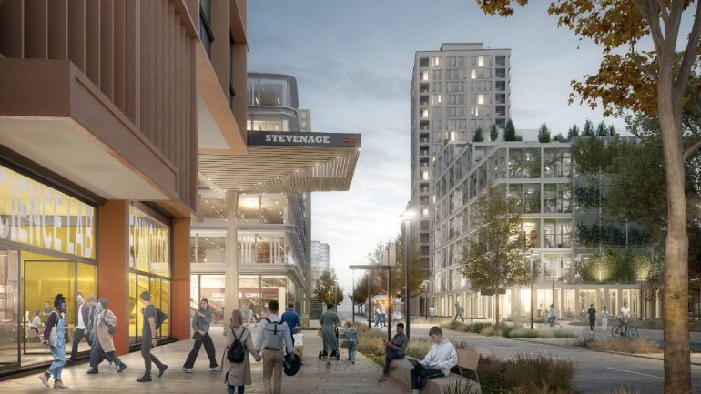 斯蒂夫尼奇车站大门效果图。