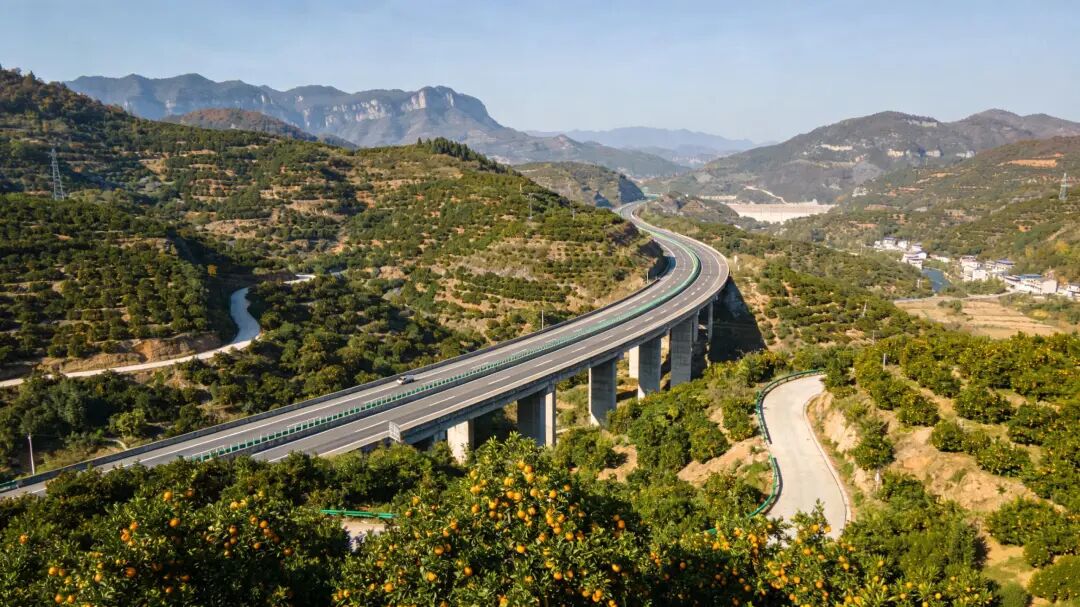 与柑橘同框下的渑淅高速