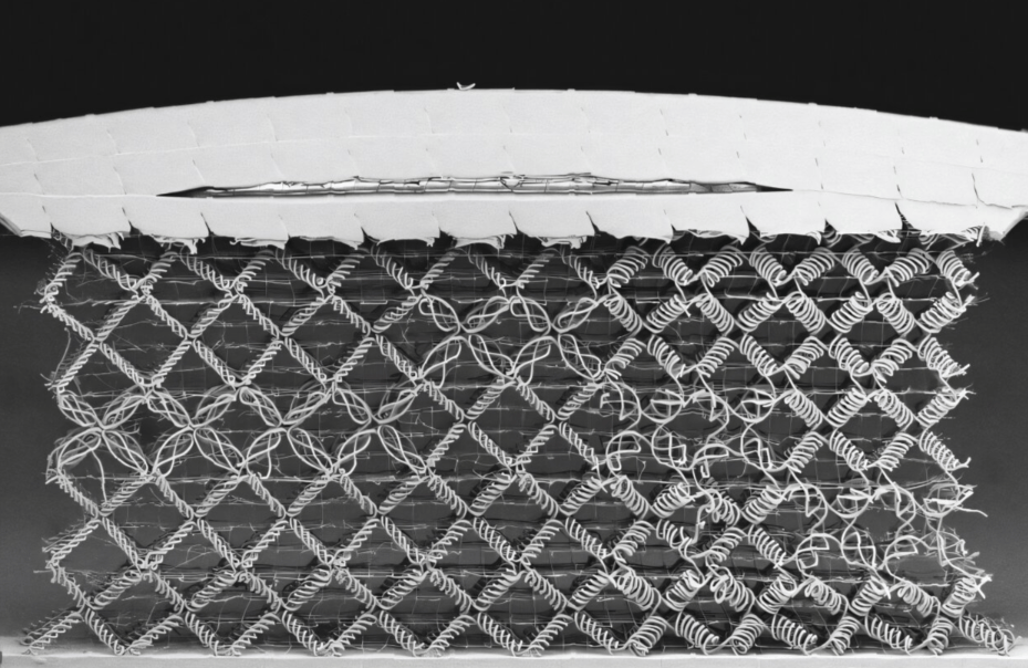 这张可变形编织超材料的图像是用扫描电子显微镜拍摄的。