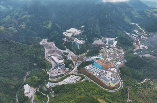 国网新源浙江磐安抽水蓄能电站建设现场