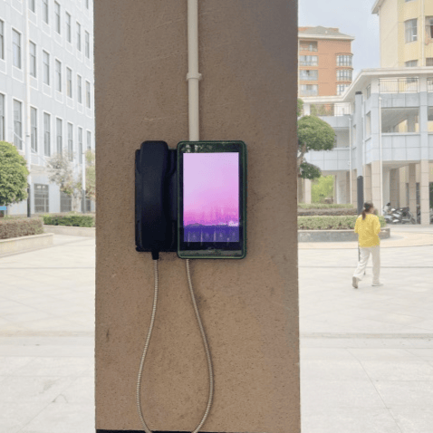 校园亲情可视电话机8寸10.1寸智慧公用插卡公话ip智能热插拨volte