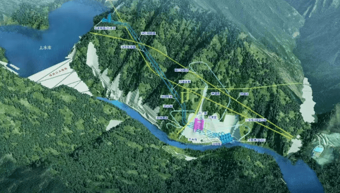 两河口抽蓄电站效果图