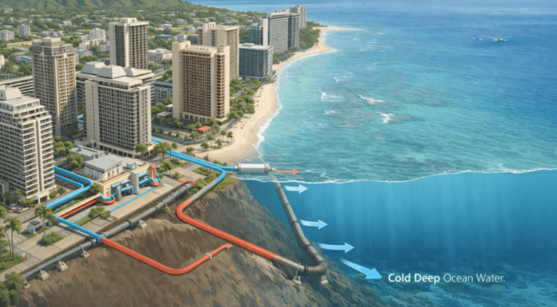 Image related to seawater district cooling technology in Oahu