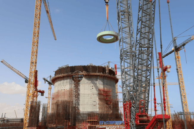 达巴(Dabaa)核电站2号机组完成反应堆支撑桁架安装工作