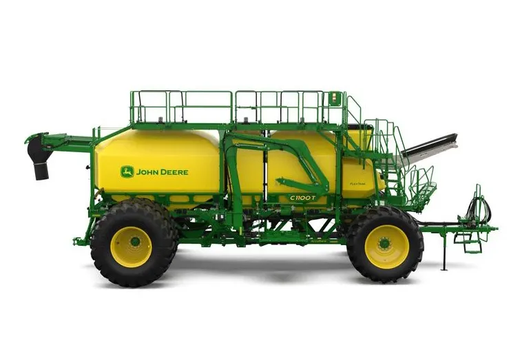 John Deere agricultural vehicle large equipment with tanks and wheels