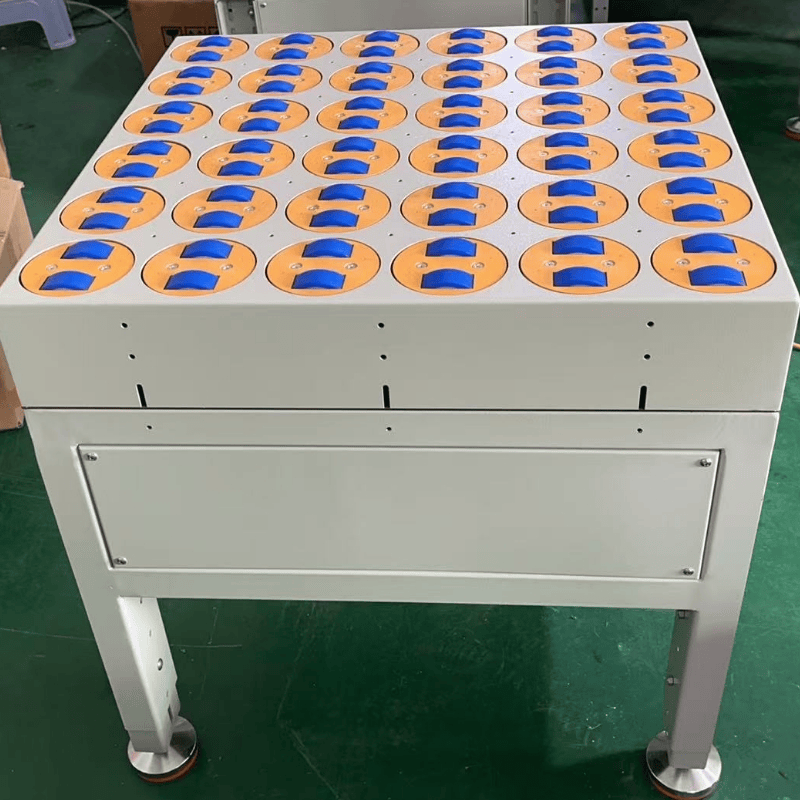 L600*W600  Swivel Wheel Sorter! Seamlessly integrates with roller/belt lines for merging, diverting & rejecting—ideal for courier, food, auto parts, books & more.Swivel Wheel Sorter Design & Custom Manufacturing