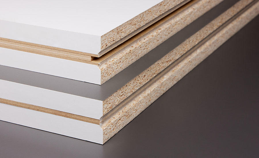 rough edges of particle board