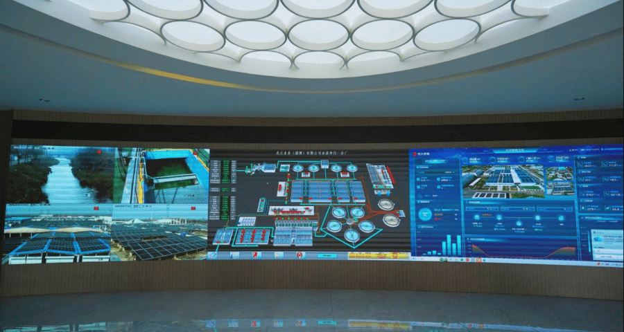 淄博水务水质净化一分厂智慧管控平台界面