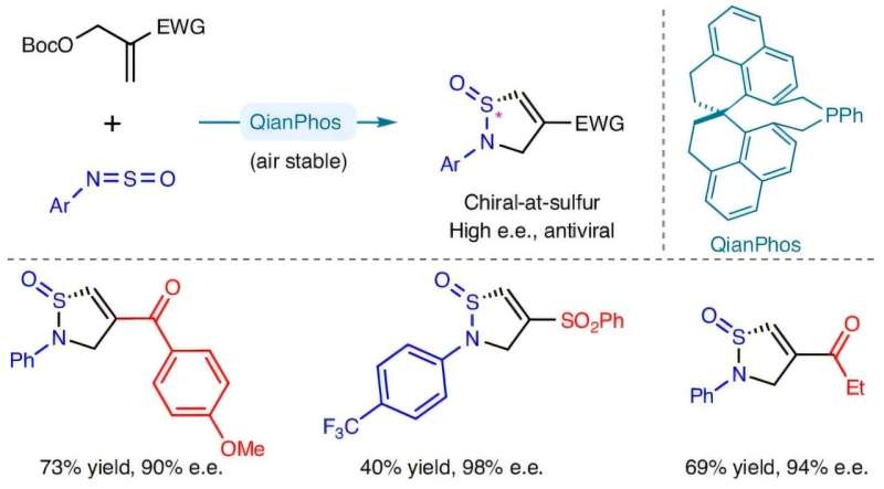 研究人员开发具有抗病毒潜力的手性亚磺酰胺开创性有机催化策略