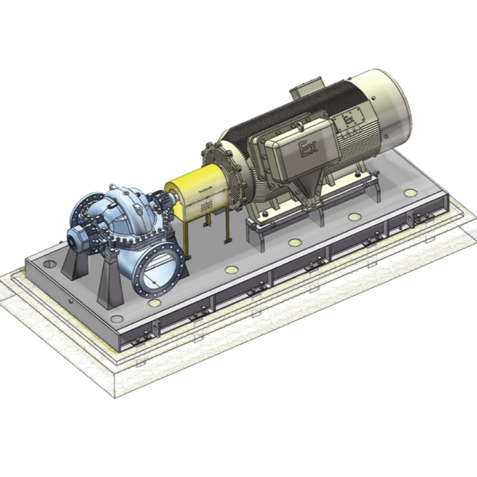 Центробежный насос с подшипниками с двухсторонней опорой BB1Type-DVDS (5.1 МПа)