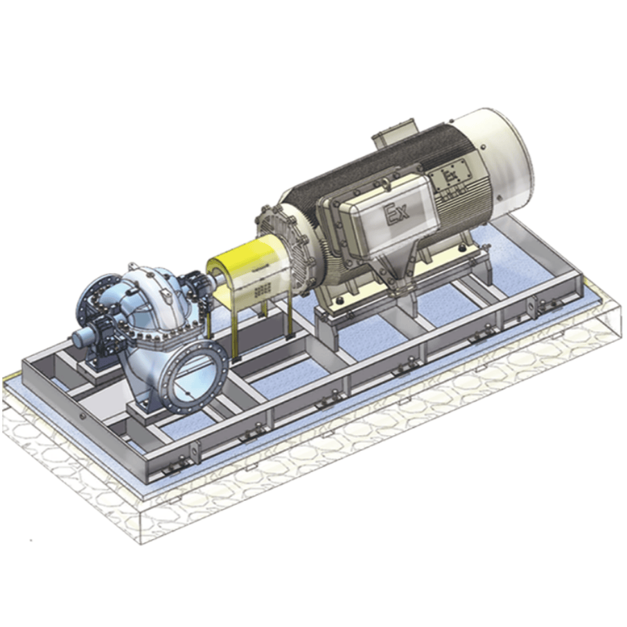 Центробежный насос с подшипниками на обоих концах BB1Type-DMS (2.5 МПа)