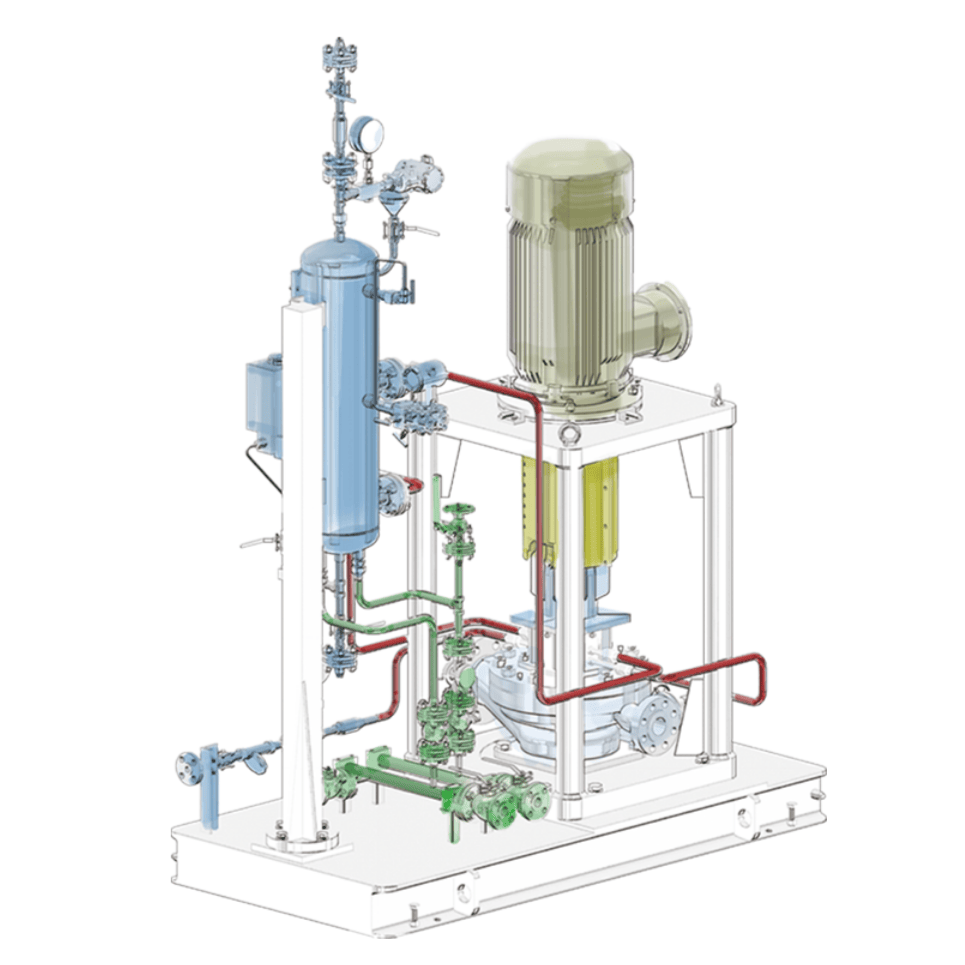 Одноступенчатый концевой всасывающий центробежный насос OH3Type-HHV (5,1 МПа)