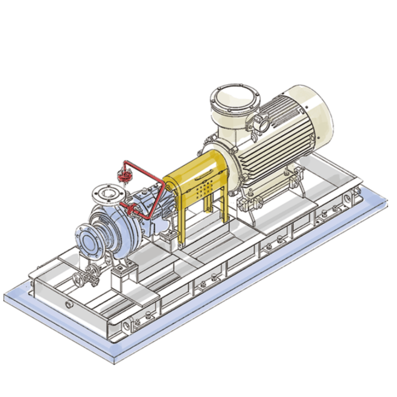 Одноступенчатый насос с торцевым всасыванием центробежного типа OH1Type-HHF