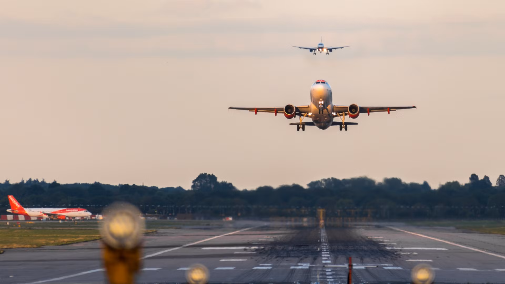easyJet Plane Departing Gatwick Airport