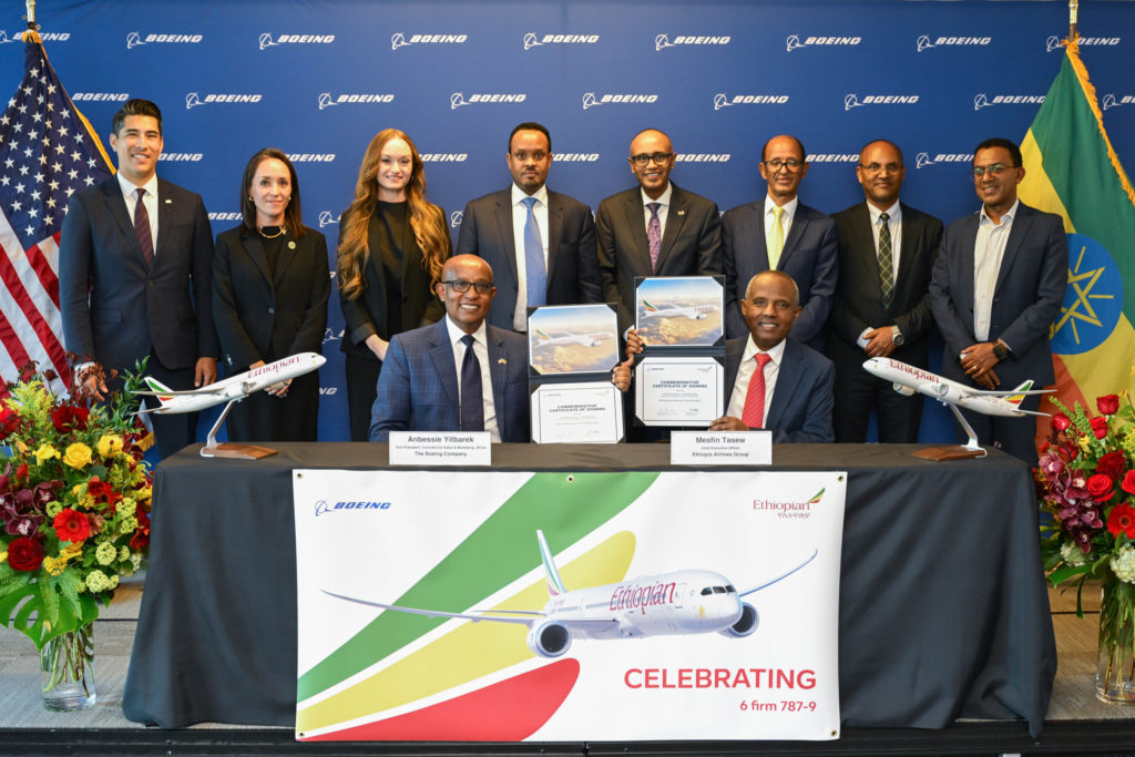 Boeing Ethiopian signing 787