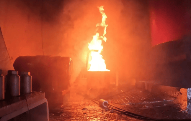 Teste de combate a incêndio