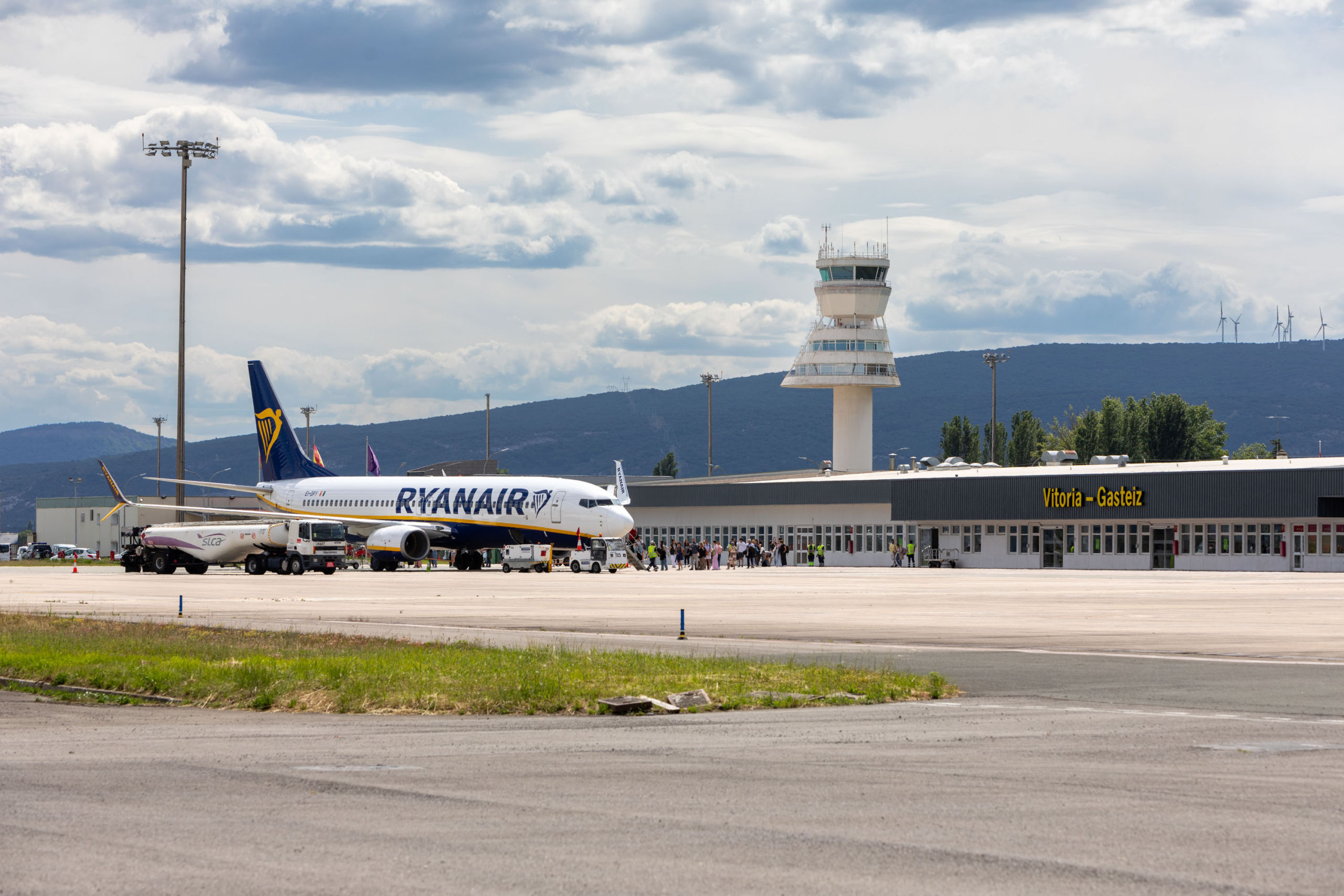 Ryanair aircraft at a Spanish airport
