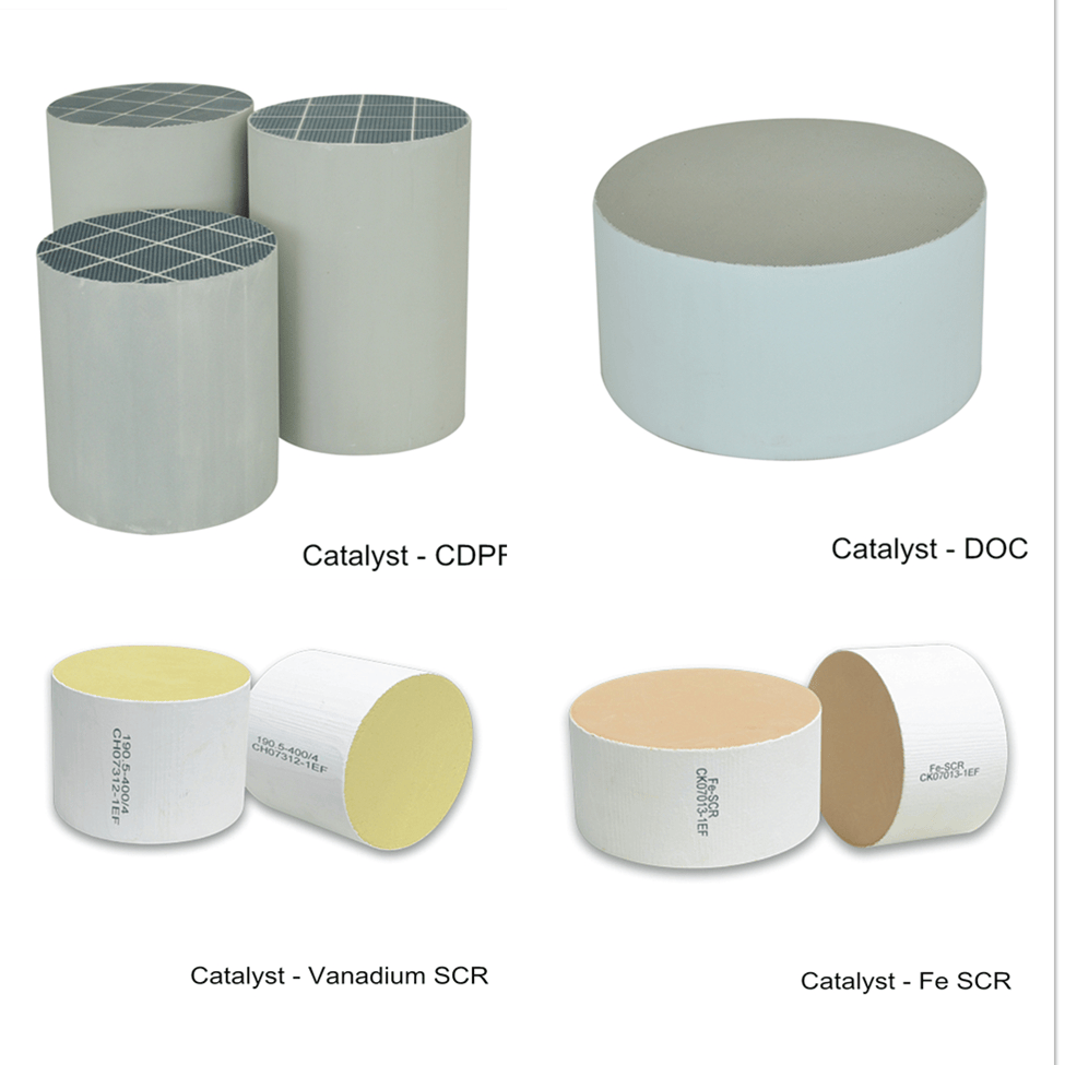 Exhaust System Engine Parts Catalytic Converter Square or Cylindrical Vanadium-SCR/Fe-SCR /Cu-SCR Cordierite DPF/Silicon Carbide Cdpf Catalyst