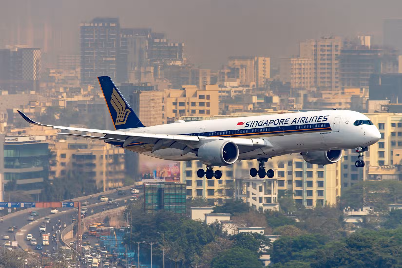 新加坡航空A350降落