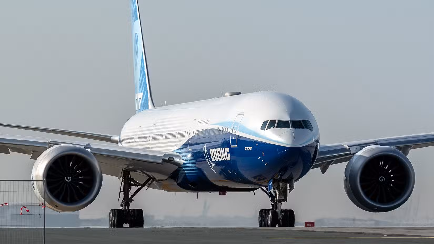 A Boeing 777X On The Runway