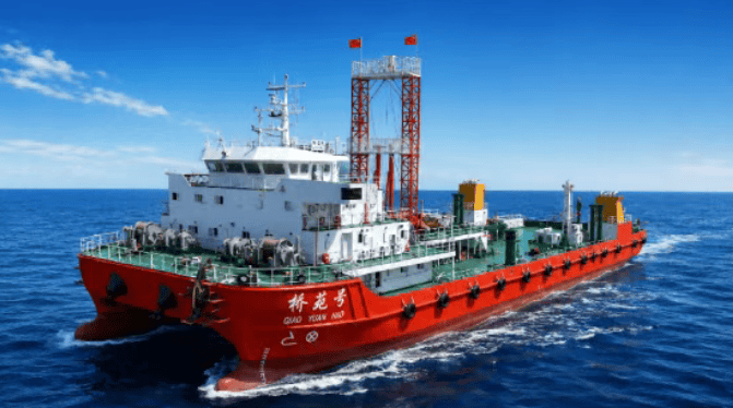 The new-generation catamaran specialized marine engineering survey vessel 'Qiaoyuan Hao'