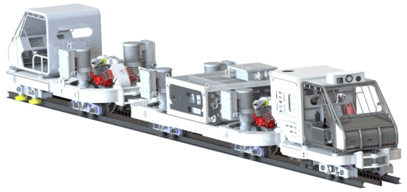 Explosion-proof lithium battery rack-and-rail car (permanent magnet variable frequency integrated machine)