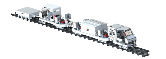Explosion-proof special type lead-acid battery rack-pinion track vehicle  (permanent magnet variable frequency integrated machine)