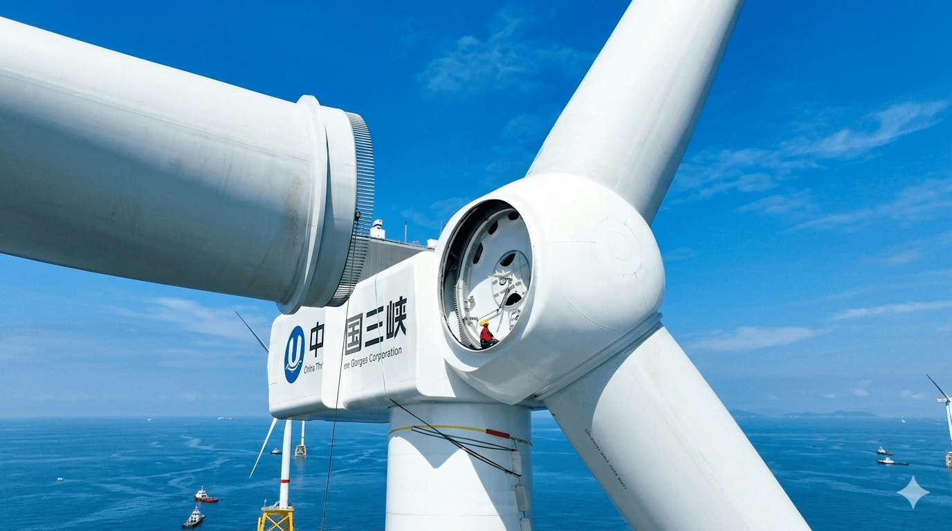 Just Moving Turbines Offshore Adds 4 Million kWh a Year ⚡#fyp #Engineering #construction #facts #off