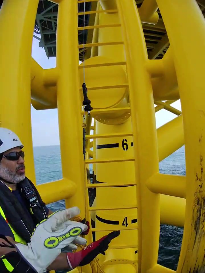 Just another day at the office #offshorelife #offshorewind #ironworker #craneoperator 