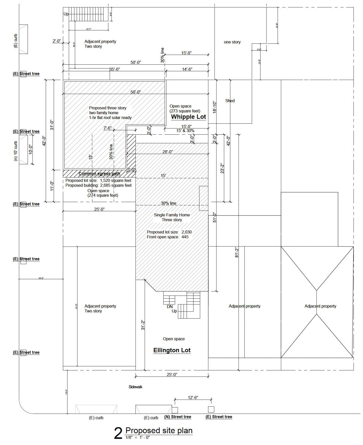 490 Ellington Avenue场地规划图，由Yuflux Engineering绘制