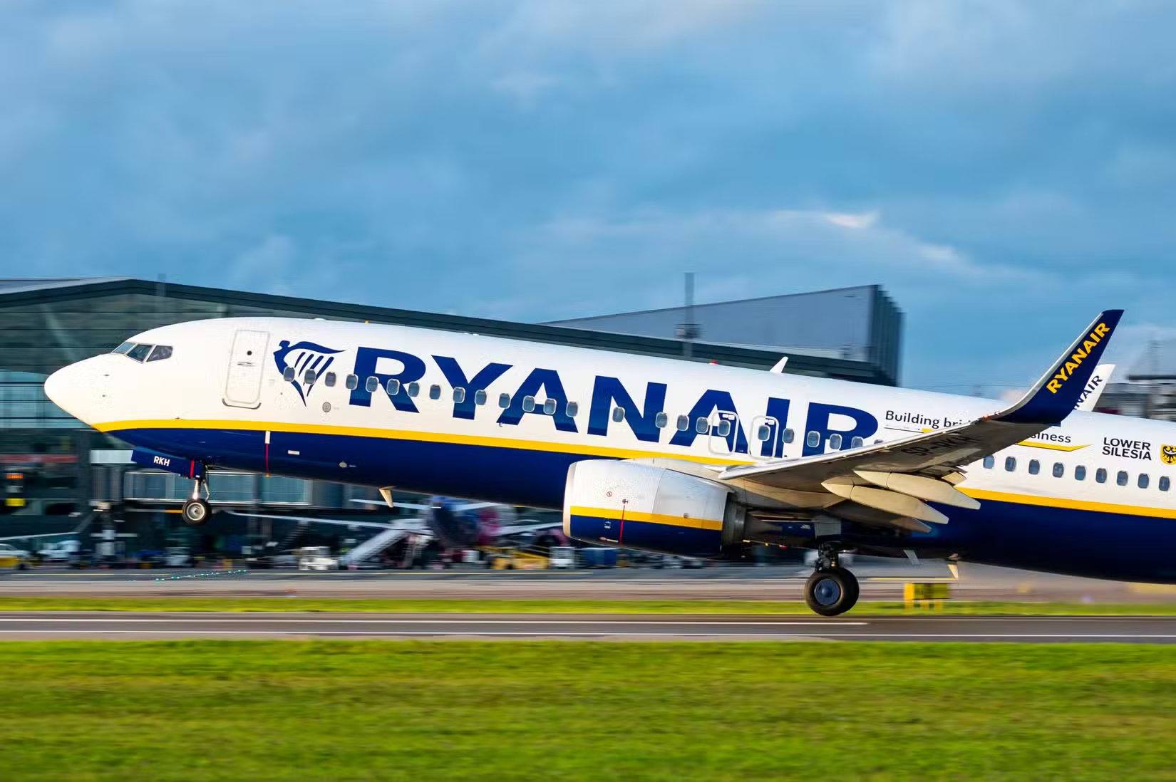 Nahaufnahme einer Ryanair Boeing 737