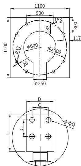 Base Plate Mounting Dimension