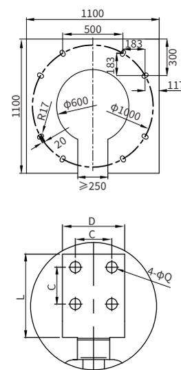 Base Plate Mounting Dimension