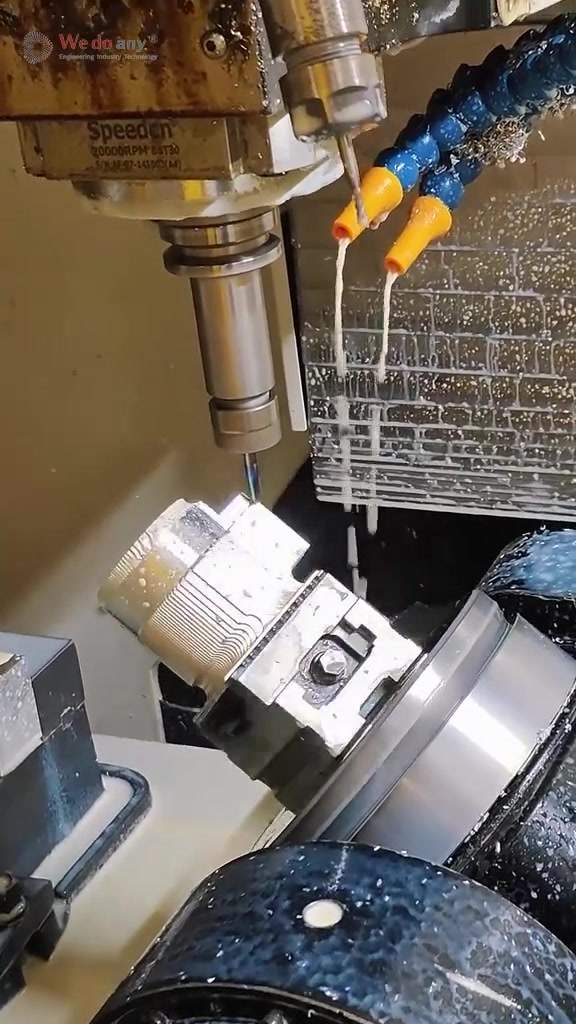 See the craftsmanship of complex metal components Five-axis processing realizes intricate structural