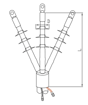 RSWY-3 Outdoor termination for screened, 3-core polymeric insulated cables 6kV, 10kV, 20kV, 30kV and 35kV