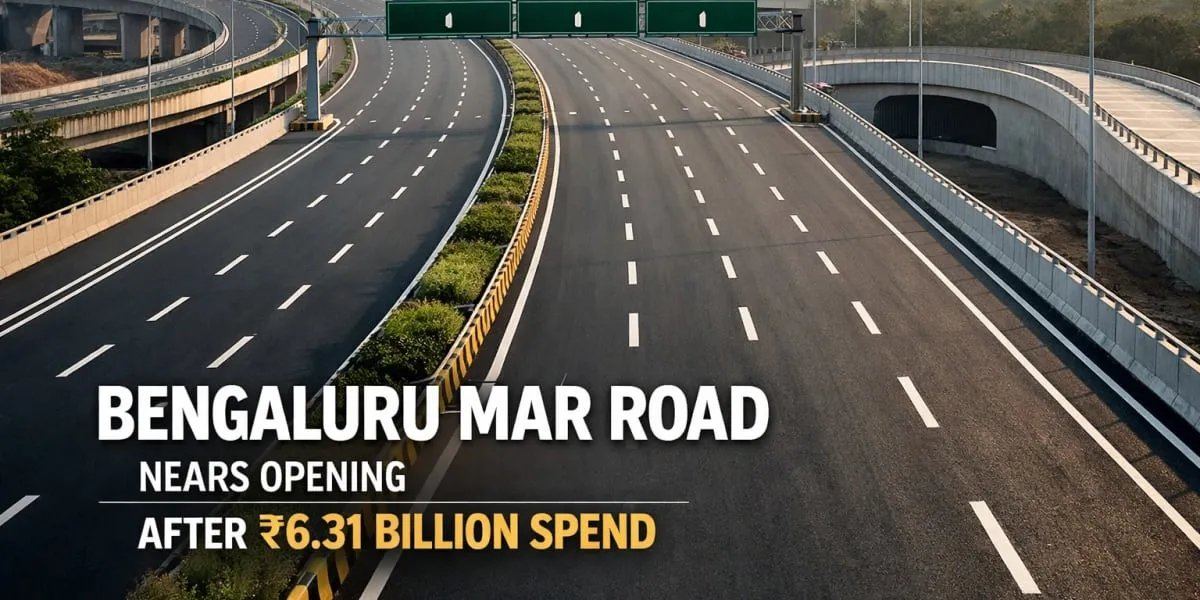 Bengaluru MAR Road Nears Opening After Rs 6.31 Billion Spend