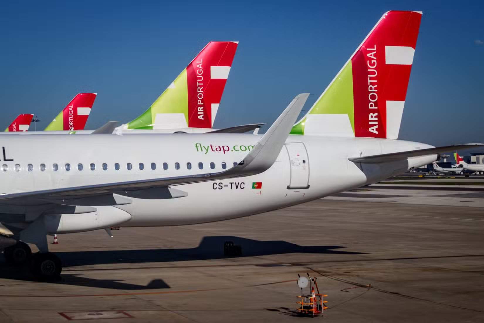 TAP葡萄牙航空飞机停在里斯本机场(Lisbon Airport) LIS shutterstock_1629969481