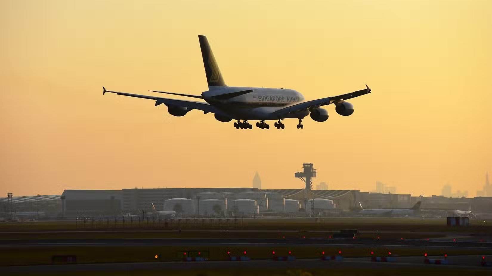 新加坡航空A380日出着陆