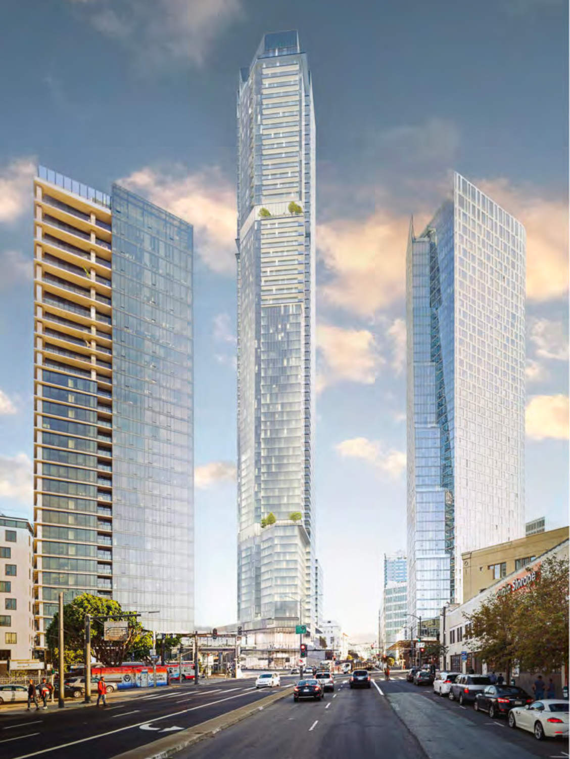 10 South Van Ness 整体视图,由 Arcadis 提供渲染图