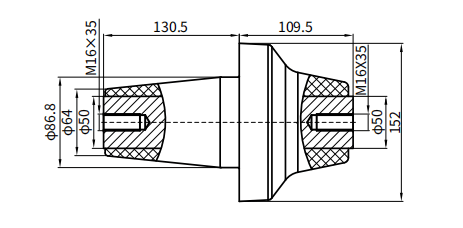 40.5kV 2500A Gas-filled Apparatus Bushing