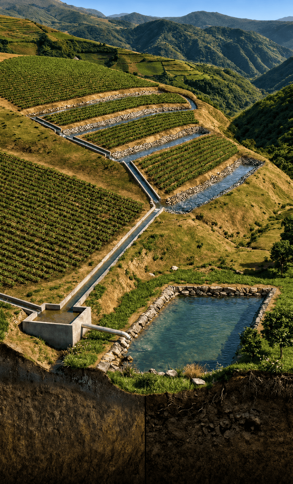 Comment récolter l’eau de pluie en montagne pour l’agriculture ?⛰️#gestiondeleau #agriculture #ingen