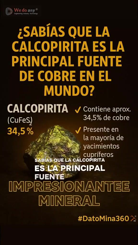 La calcopirita es clave para la minería moderna y el suministro de cobre en el mundo ?⚒️ ¿La conocía