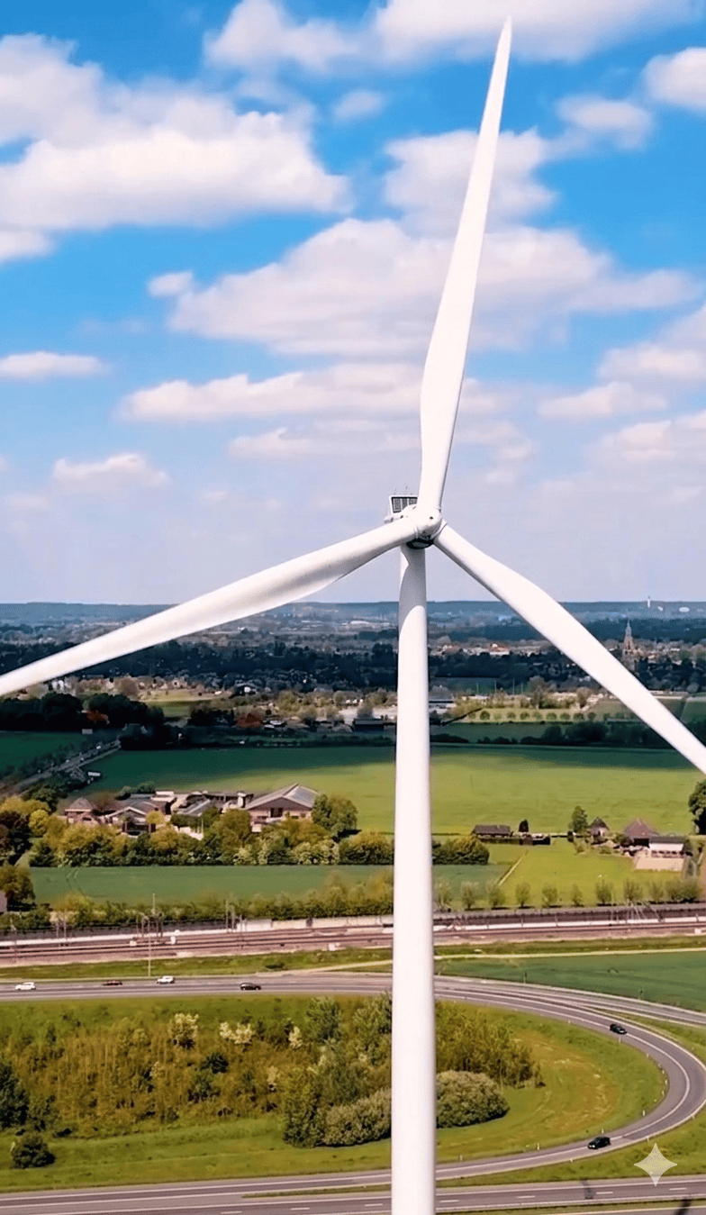 Así es como una turbina eólica aprovecha la energía cinética del viento para generar #electricidad