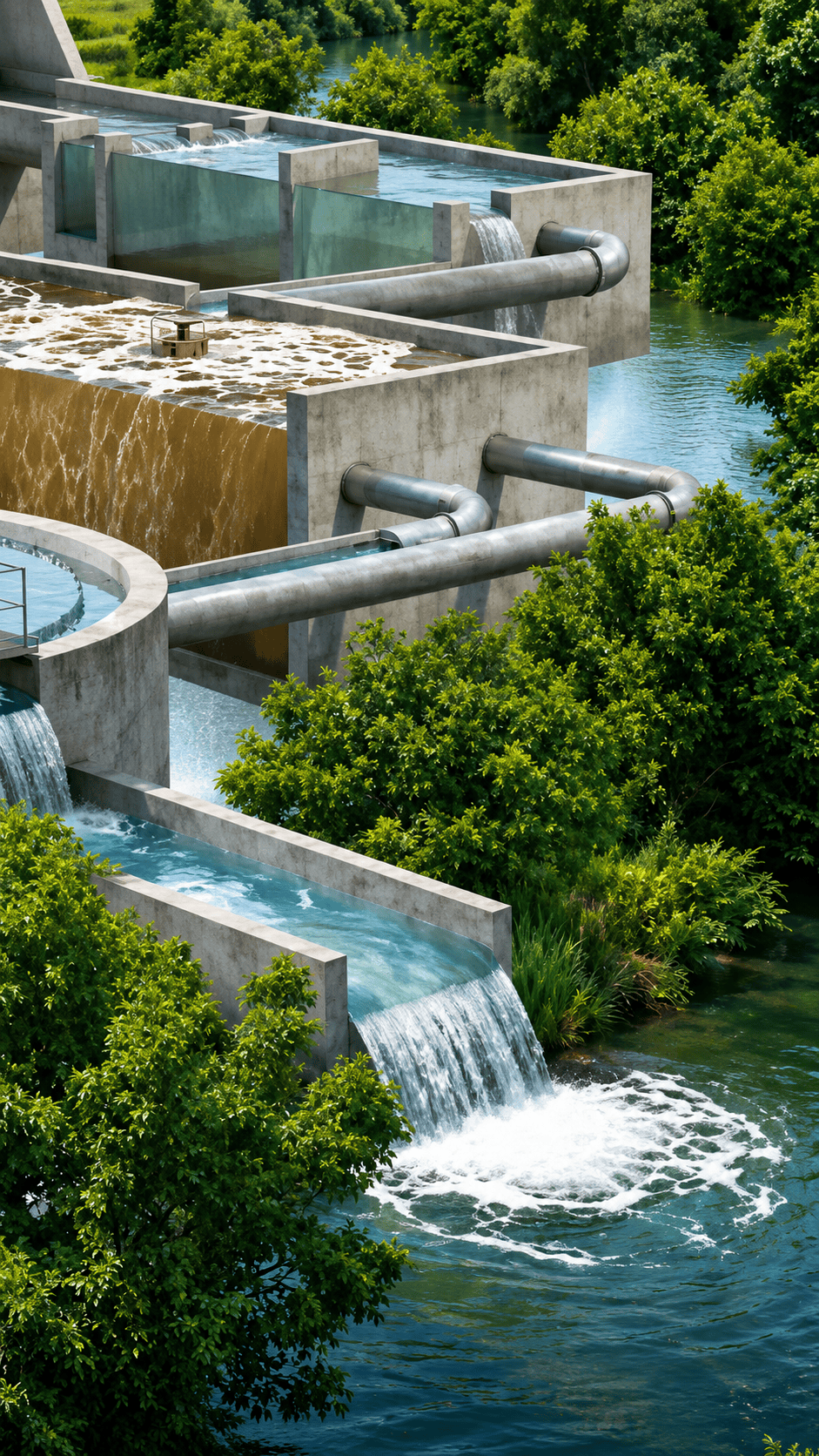 ##AgriculturaYTecnología! Las plantas de tratamiento de aguas residuales utilizan procesos físicos y