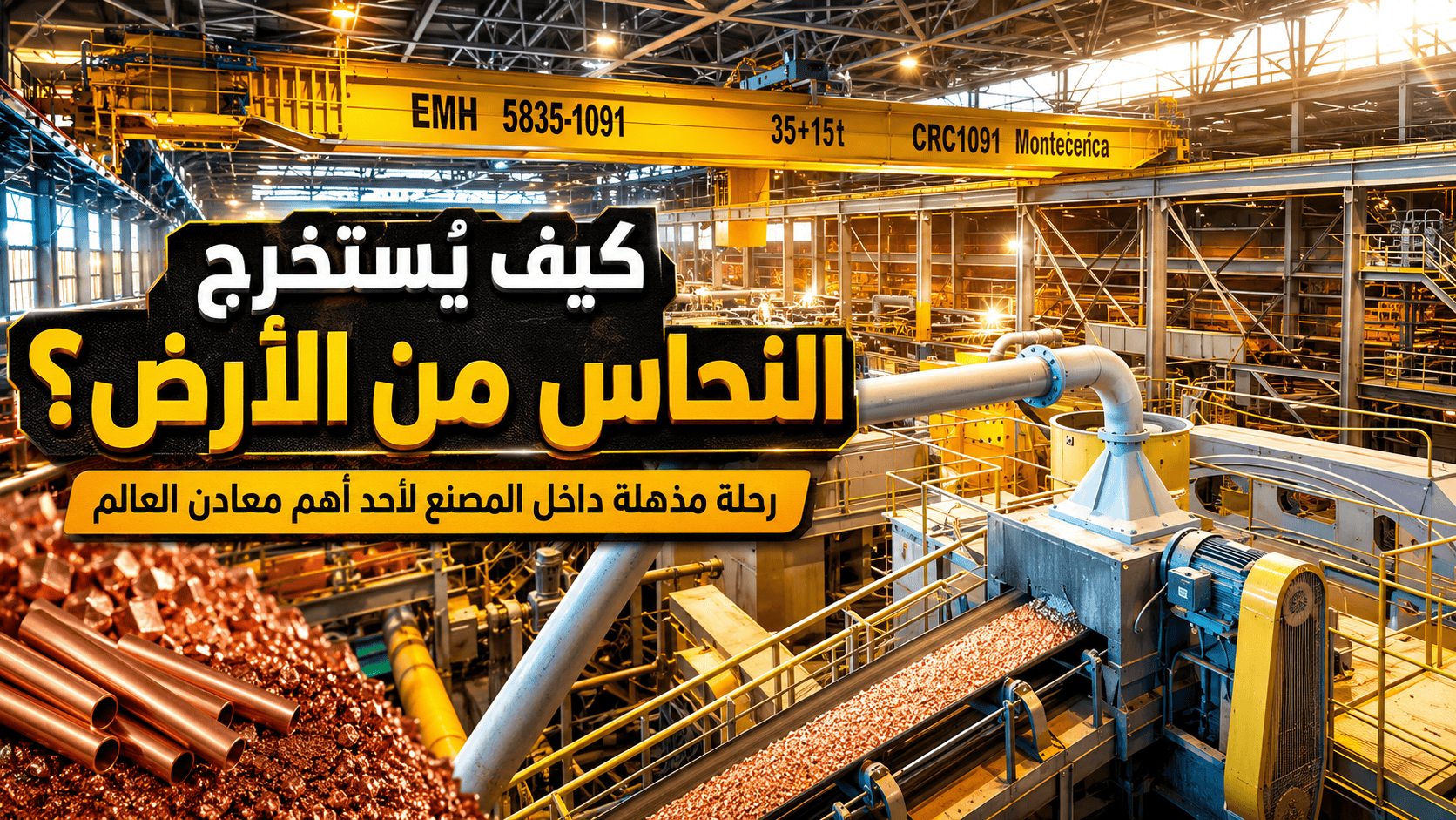 كيف يُستخرج النحاس من الأرض؟ رحلة مذهلة داخل المصنع لأحد أهم معادن العالم