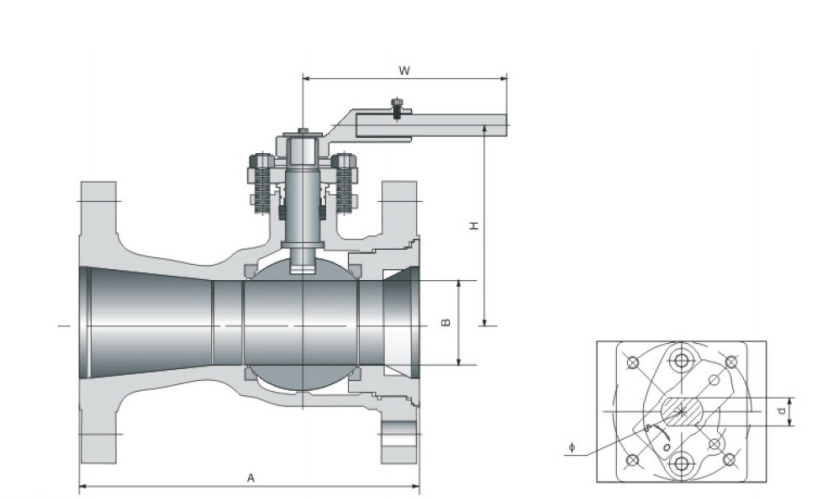 INTEGRATED CAST STEEL FLOATING BALL VALVE